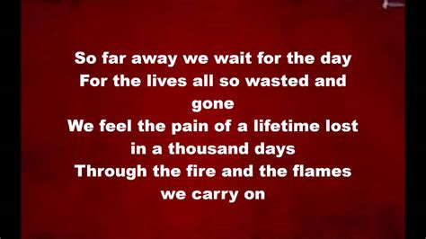 through the fire flames lyrics